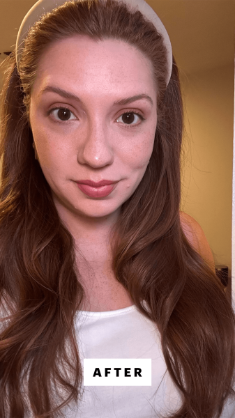 Silva after applying the Oribe Gold Lust Nourishing Hair Oil